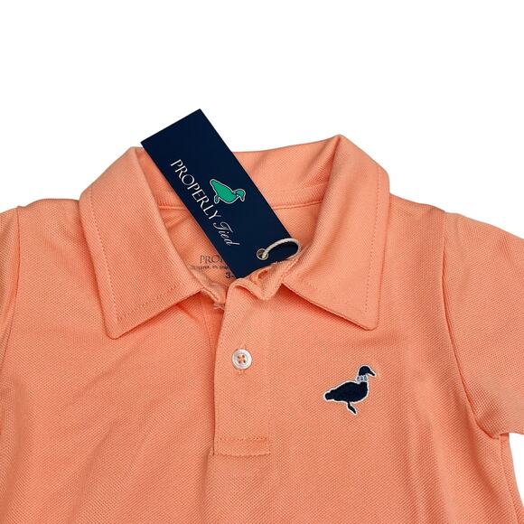 NWT (Please read) Properly Tied 3-6M Canal Polo Shortall in Melon - Picture 2 of 5